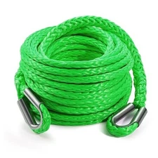  Winch Rope Extension, 1/4'' x 50ft Synthetic Winch 1/4 Inch x 50 Feet Green