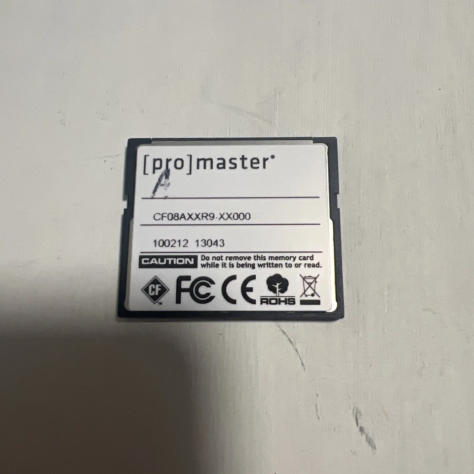 Promaster Performance 8GB CompactFlash CF Memory Card Code 1852 w/ Case - Image 2 of 3