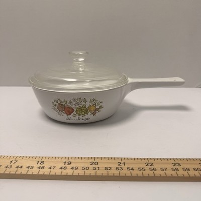 Vintage Corning Ware Spice of Life P-81-B ''La Sauge'' 1 Pint Sauce Pan ~ With Lid