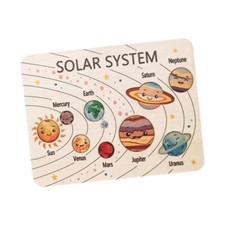 Wooden Solar System Puzzle Wooden Planets Learning Game Thinking Training