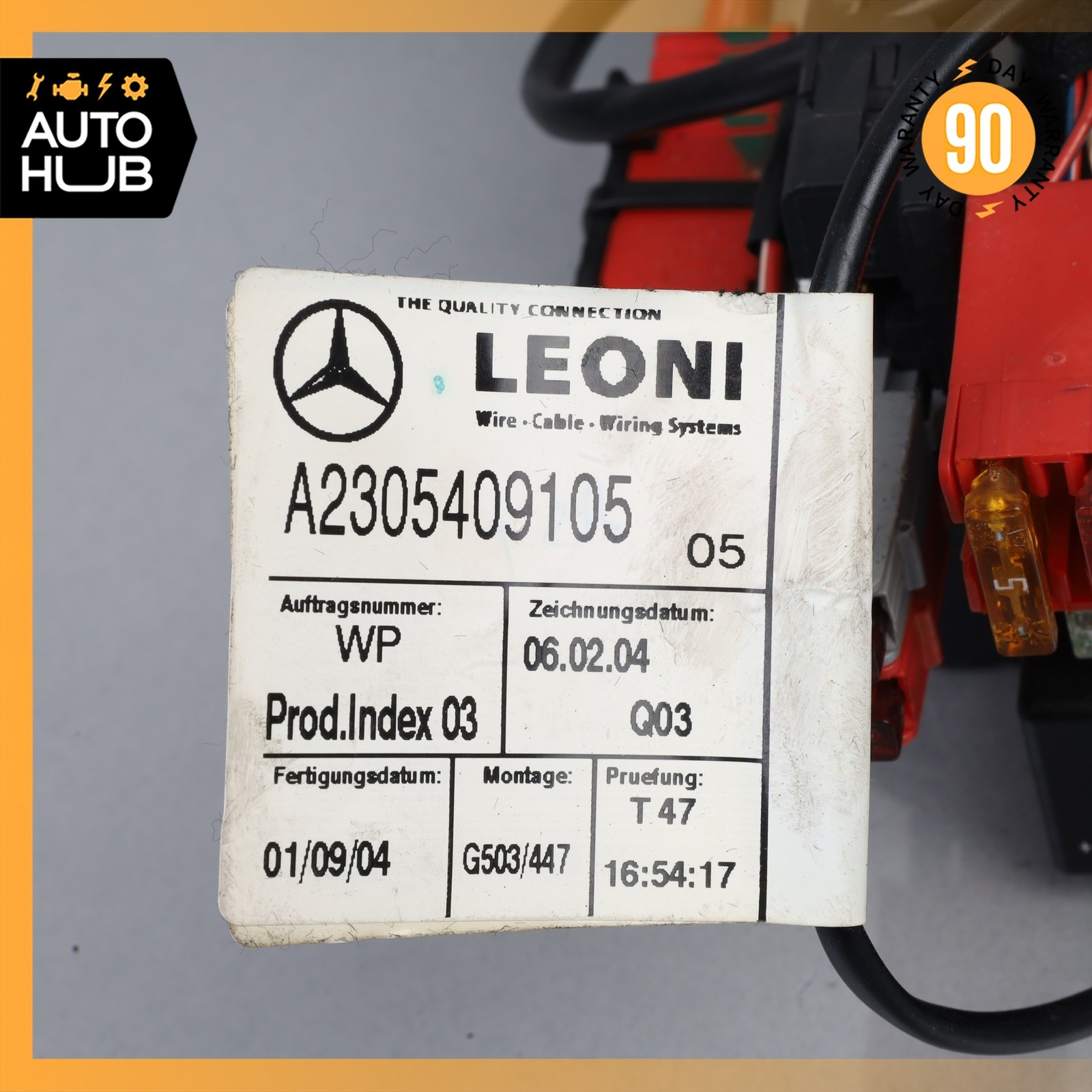 03-12 Mercedes R230 SL500 SL55 AMG SL550 Rear SAM Fuse Box Relay Module OEM