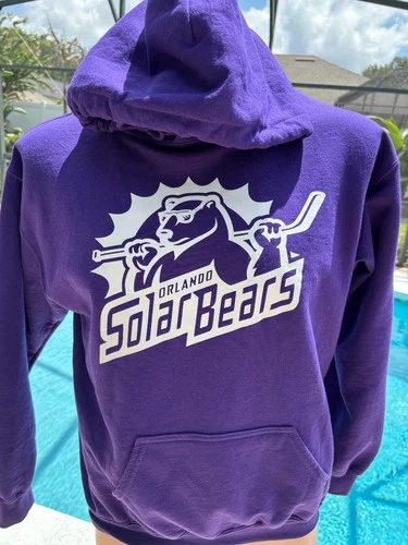 Avery Winslow Orlando Solar Bears Hockey Autographed #22 Hoodie Jacket Mens M - product listing photo
