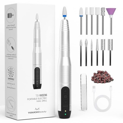 Electric Nail Drill Cordless, TOUCHBeauty Electric Nail File Machine Professi...