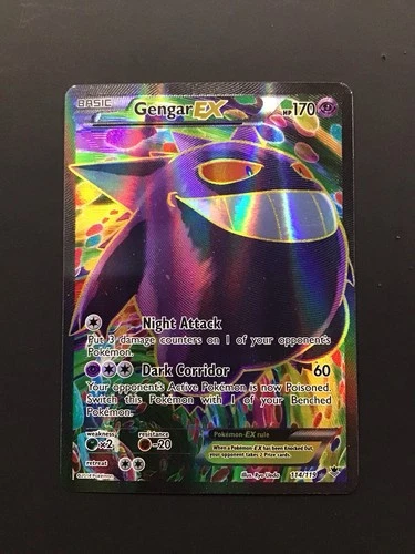 Pokémon TCG Gengar EX (114 Full Art) Phantom Forces Ultra Rare 114/119 XY Holo