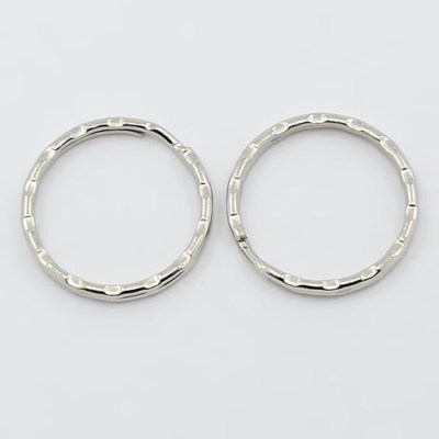 Lot of 16 Double Broken Rings 25mm Keychain Jewelry Bag Beads Strong!