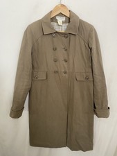 Paul And Joe Brown Cotton Double Breasted Coat Size Uk 12 Eu 40