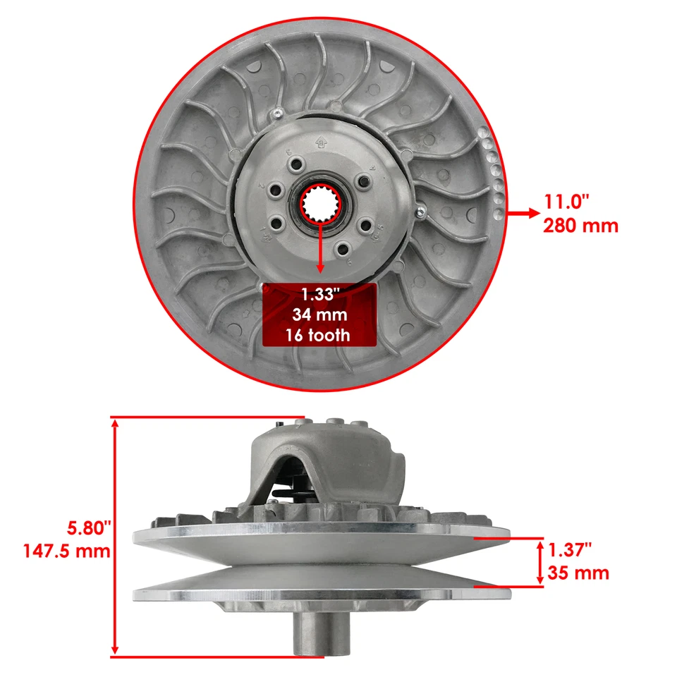 Embrague secundario para Can Am Maverick Sport 1000R / Sport Max 1000R 2020-2024 Foto 2 de 4
