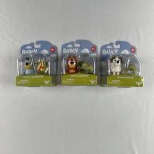 Lot of 3 Bluey & Xylophone, Rusty & Army Hat, Jack & Army Hat Mini Figures