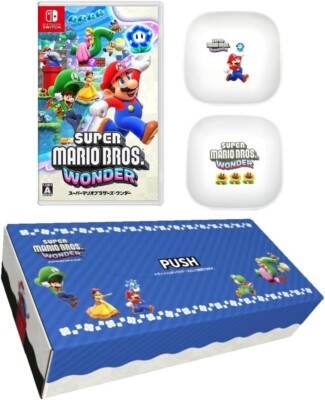 Switch Super Mario Bros Wonder Software + Limited 2 Small Plate Japan Version