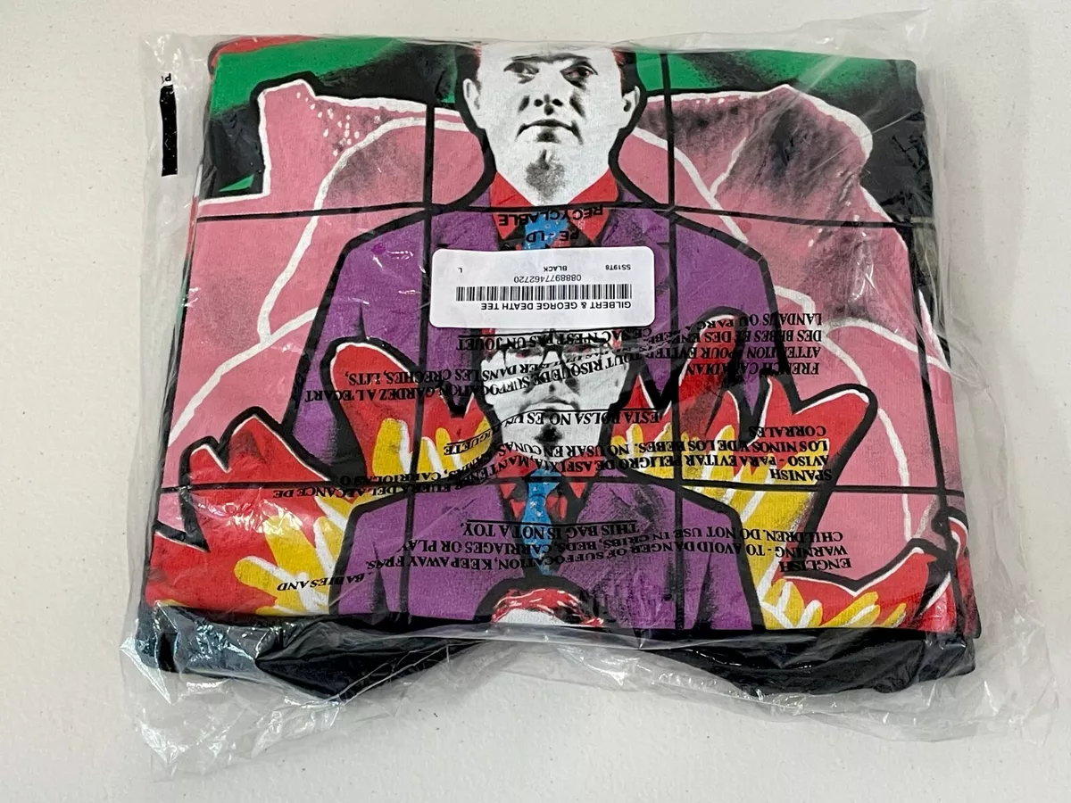 Supreme Gilbert & George DEATH Tee Black SS19 Size L Large NEW RARE T-Shirt