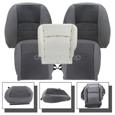 Both Side Bottom & Top Seat Cover & Driver Foam Cushion Fits Dodge Ram 1500 2500