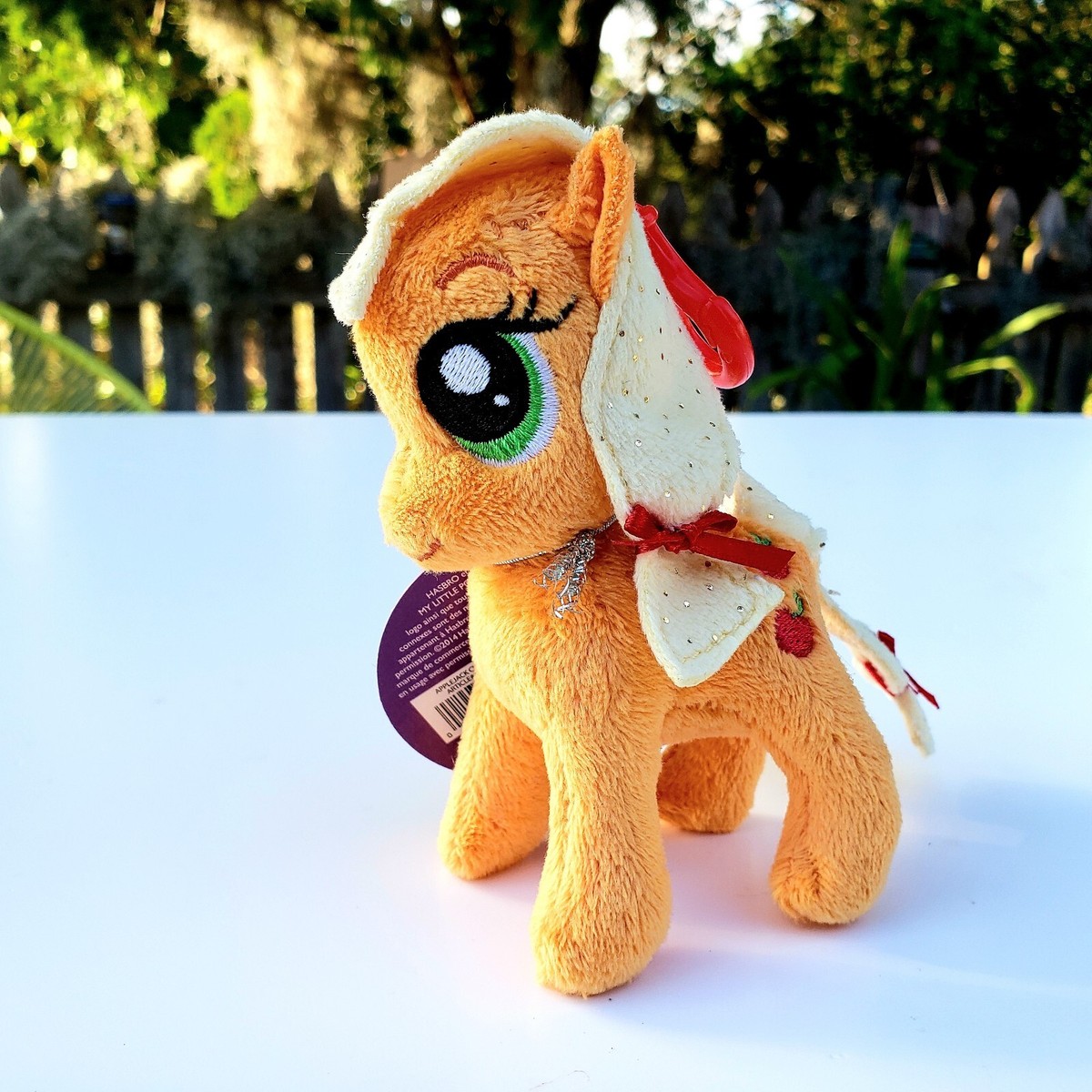 4.5 Inch My Little Pony Applejack Plush Clip on Keychain by