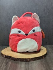 Original Squishmallows 12 Fifi The Red Yoga Fox Plush Treat Bag/Pail