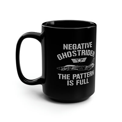 Negative Ghost Rider Patter Full 15 oz Black Coffee Mug