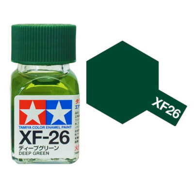 TAMIYA ENAMEL PAINT 80326 XF-26 DEEP GREEN 10ml