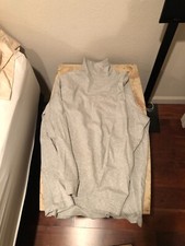 Size L Tall LL Bean Cotton turtleneck Gray