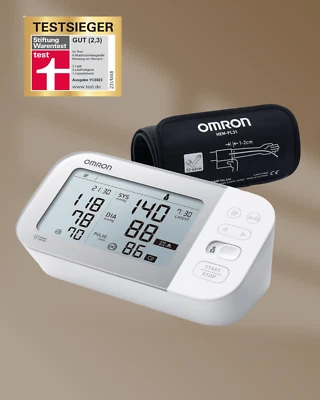 OMRON X7 Smart - Automatisches Oberarm-Blutdruckmessgerät | Testsieger Stiftung