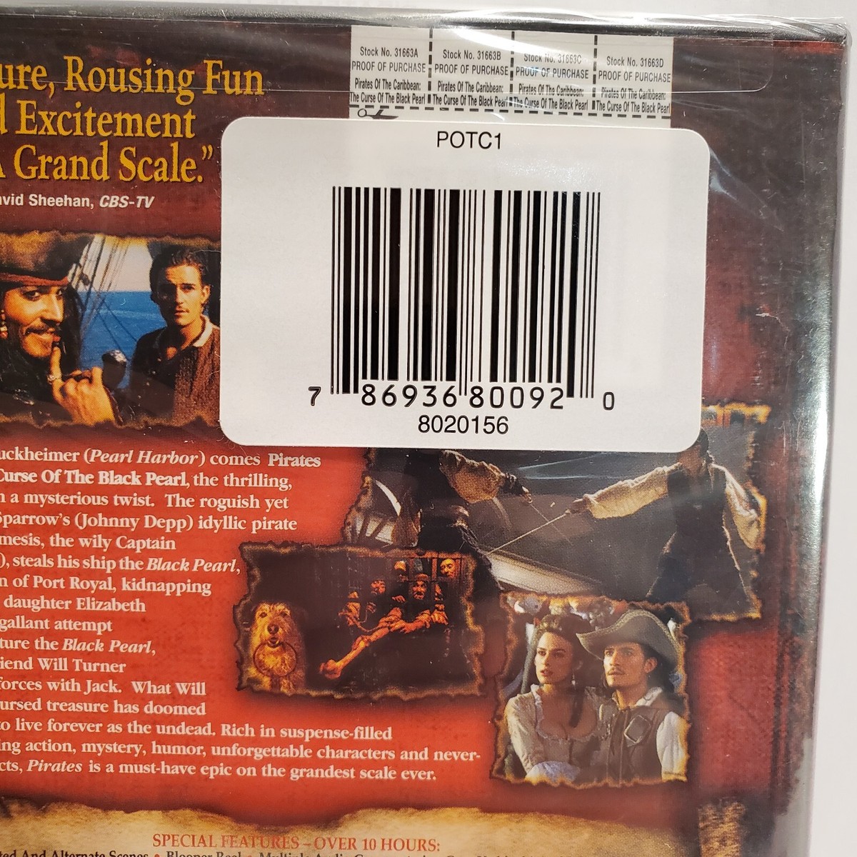 Pirates of the Caribbean DVD The Curse of the Black Pearl