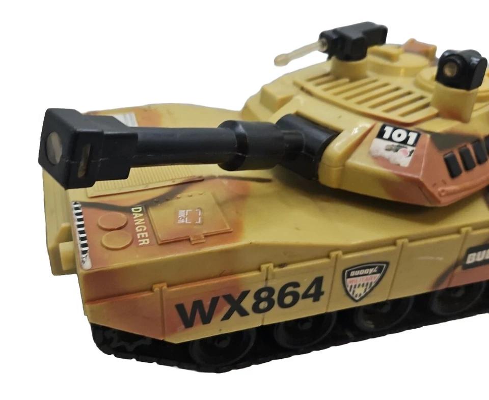 Tanque de la Fuerza Militar Buddy-L 1993 de colección M1 Abrams juguete fundido a presión sonido/luz FUNCIONA Foto 4 de 4