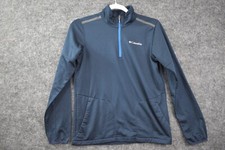 Columbia Jacket Boys Youth Large 14-16 34" Chest Blue Spell Out Logo Quarter Zip