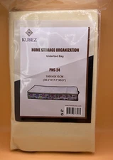 Kubez PNS-24 Home Storage Organization Underbed Bag, Tan & Brown Trim