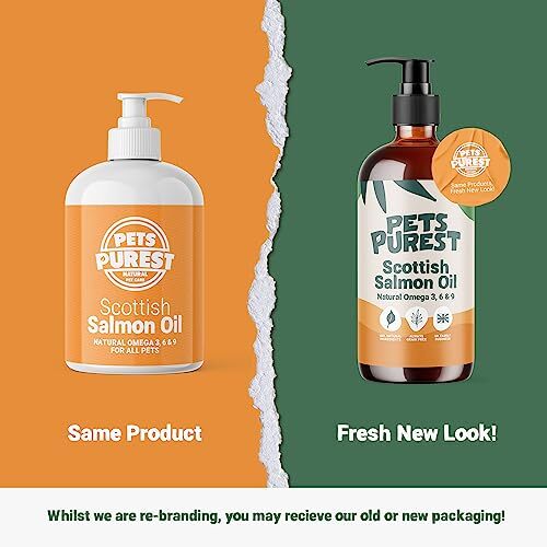 Pets Purest Scottish Salmon Oil For Dogs, Cats, Horse, Ferret & Pet