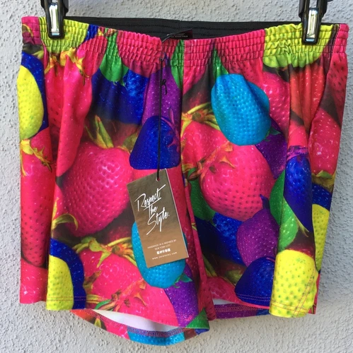 $50 NWT Zara Terez Multi Color Strawberry Design Shorts Girls 