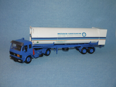Conrad MB 1:50 Gastankauflieger Messer Griesheim LKW Modell 0071 W. Germany