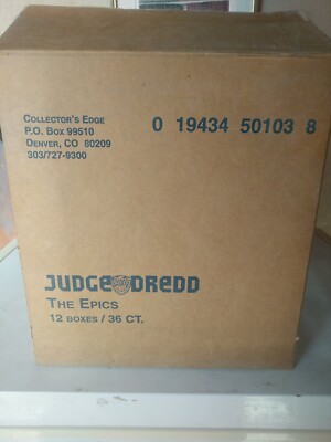 Judge Dredd The Epics Collector s Edge Cards Sealed Case 12 boxes 432 packs 