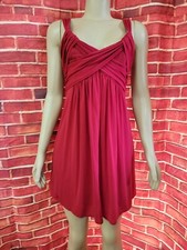 BCBGMAXAZRIA Size 6 Casual cocktail Dress Gown Red Jersey #03