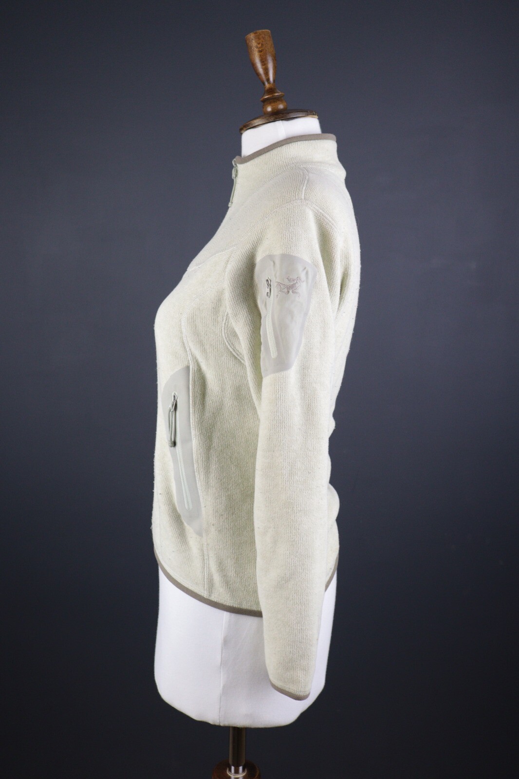 ARC'TERYX ARCTERYX Polartec giacca in pile da esterno cerniera intera avorio taglia S