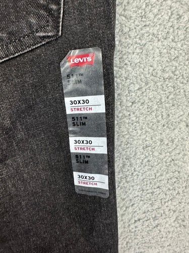 Levi's 511 Jeans Mens Size 30x30 Slim Stretch Dark Wash Denim Jeans Mens New - Picture 14 of 19