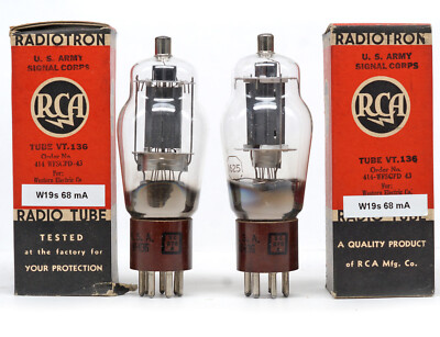MATCHED PAIR 1625/VT-136 RCA NOS Tube Valvula Valvola Lampe 진공관 真空管 电子管 Valve