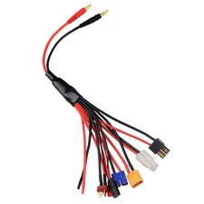 Eight in  RC Lipo Battery  Splitter Cable Adapter Connector 4.0mm Banana2376