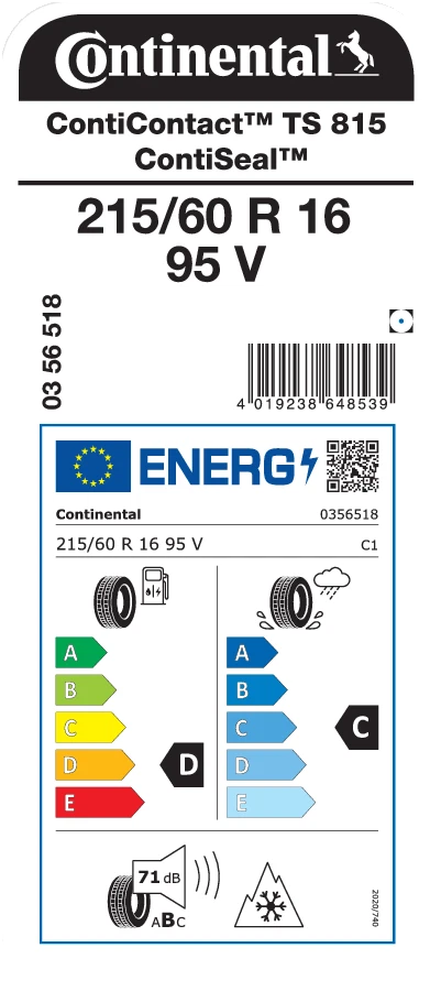 Continental ContiContact TS 815 CS 215/60 R16 95V M+S Ganzjahresreifen - Bild 2 von 2