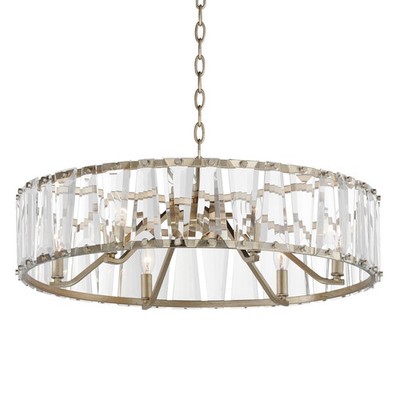 Maxim 21866 Odeon 6 Light 27''W Crystal Drum Chandelier - Silver