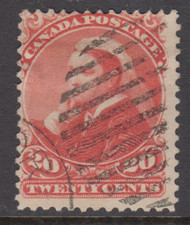 Canada Scott #46  20 cent vermilion "Small Queen"    F