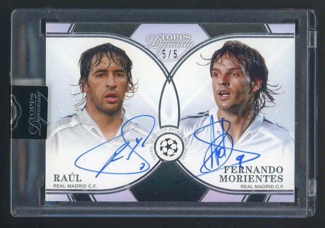 2024-25 Topps Dynasty UCC Soccer Black Raul Fernando Morientes Dual AUTO 5/5