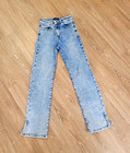 FIT JEANS Women's Blue Acid Wash Skinny Stretch Slim Fit 5-Pocket Jeans S — photo 1