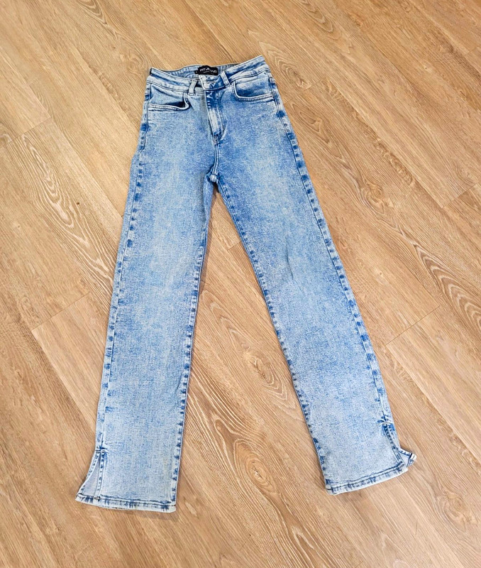 FIT JEANS Women's Blue Acid Wash Skinny Stretch Slim Fit 5-Pocket Jeans S