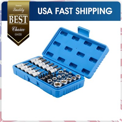 Torx Star Bit Set T15 T20 T25 T30 T40 T45 T50 T55 E-External Sockets Gearzaar