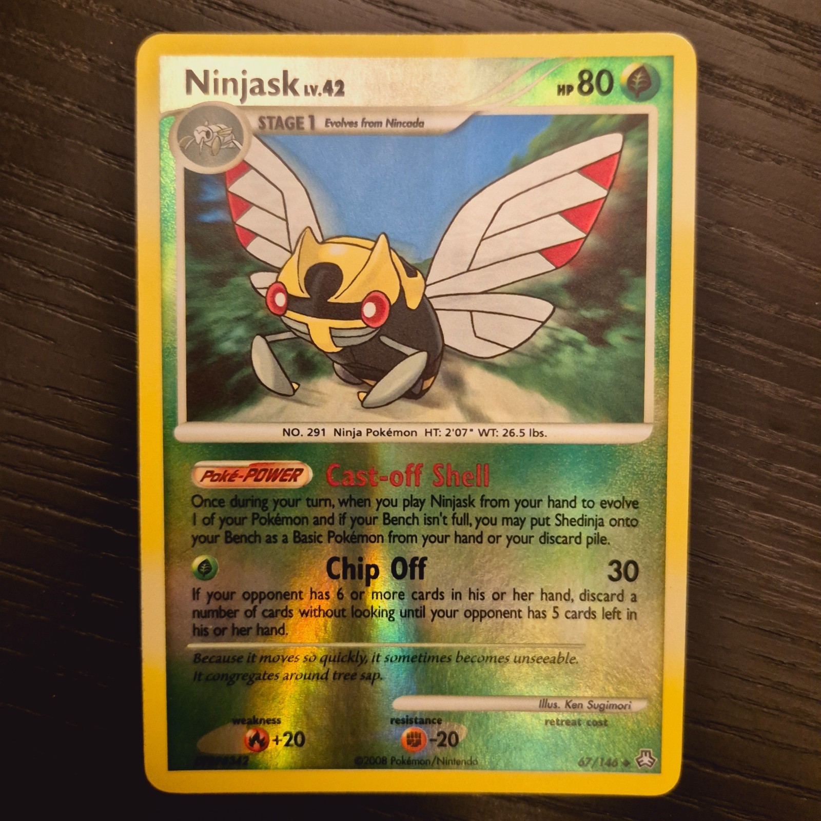Ninjask 67/146 Legends Awakened Pokemon English Reverse Holo Uncommon 2008 LP