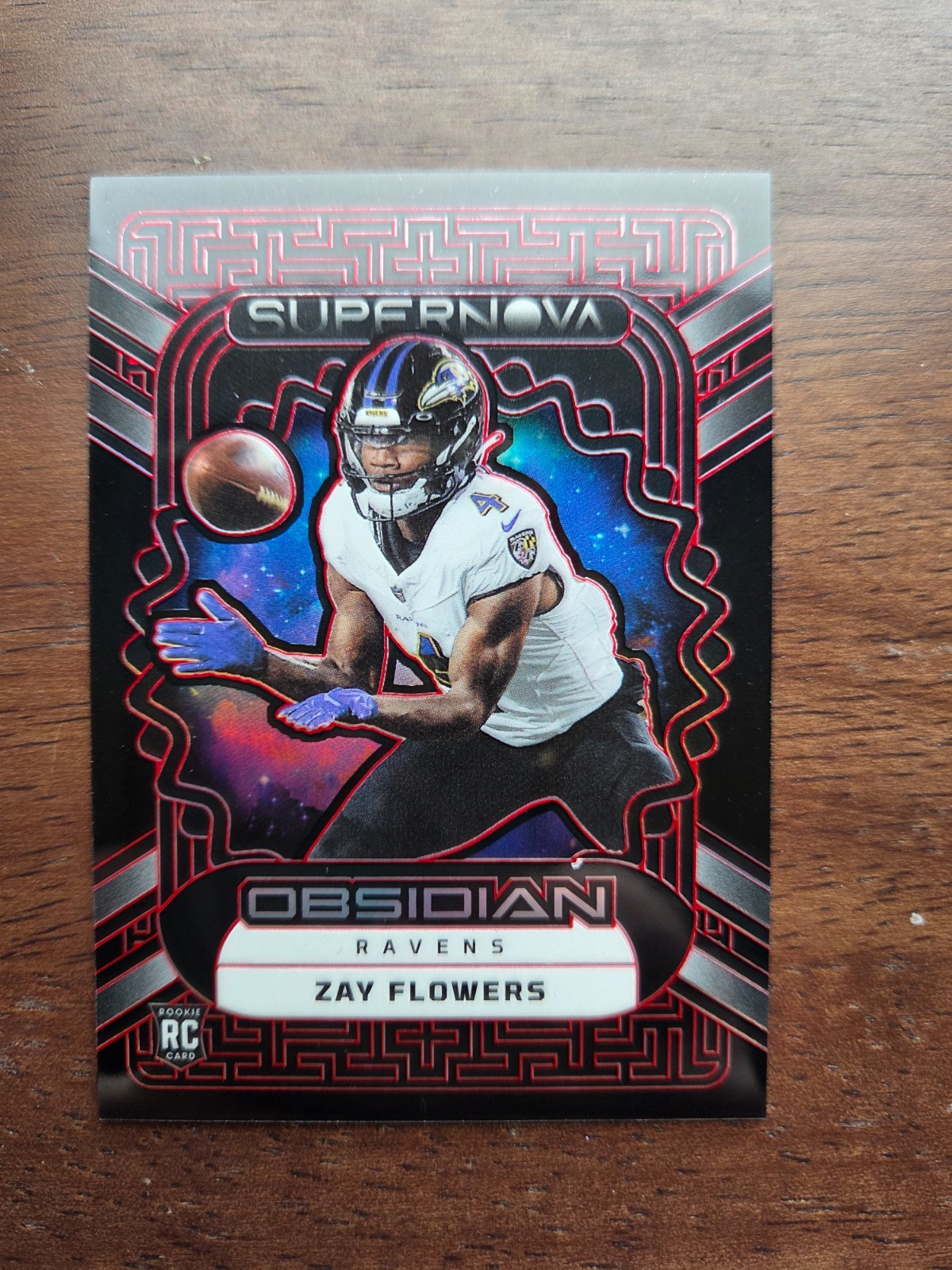 2023 Obsidian Zay Flowers Supernova Red Electric Etch  1/10 First On Print