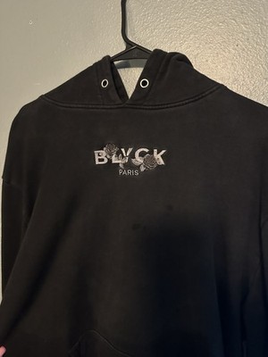 BLVCK PARIS Black Graphic Print Hoodie Pullover Long Sleeve Men's Size Regular