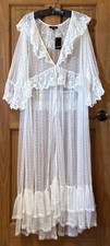 TORRID LACE RUFFLE KIMONO MAXI DRESS DUSTER 4 4X 4XL 26 NEW