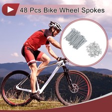 48 Set 10G Bicycle Spokes 65mm Bike Wheel Spokes Carbon Steel Galvanized