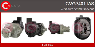 CASCO AGR-Ventil AGR-Kühler für Fiat Ducato Kasten 250_ 290_ 250 290 Doblo