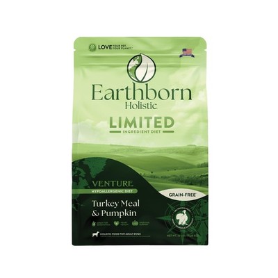 Earthborn Holistic Venture Turkey Meal & Pumpkin Limited Ingredient Dry Dog F...