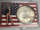 2000 American Silver Eagle $1 Toned BU Made in America Holder