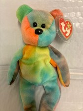 Ty Beanie Baby   Garcia the Bear 4-3 Cool Colors NEW MWMT's